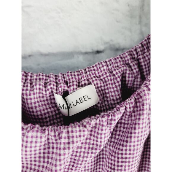 NWT MLM Label Off Shoulder Gingham Top - Small - Picture 7 of 11